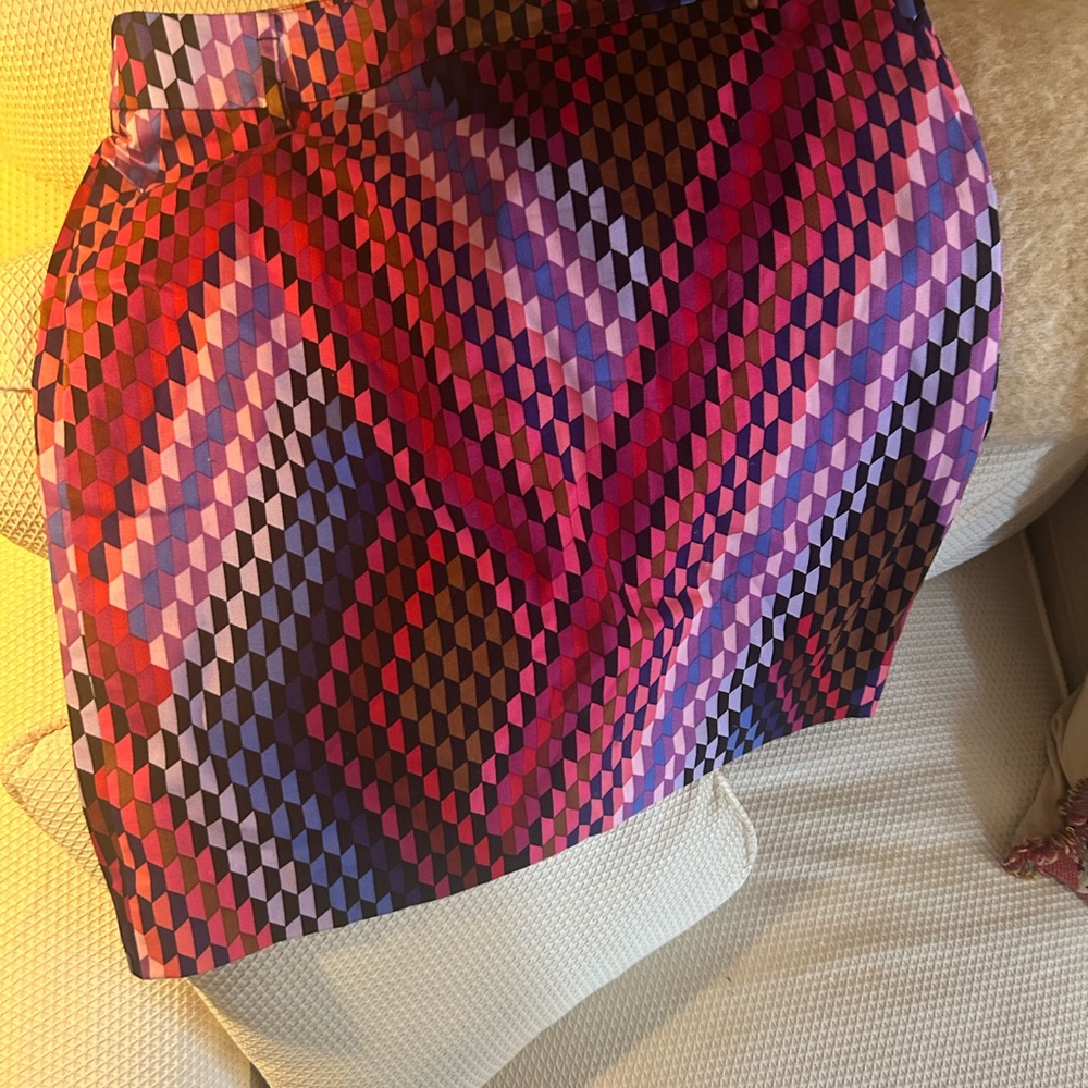 Etcetera Multicolor Geometric Skirt